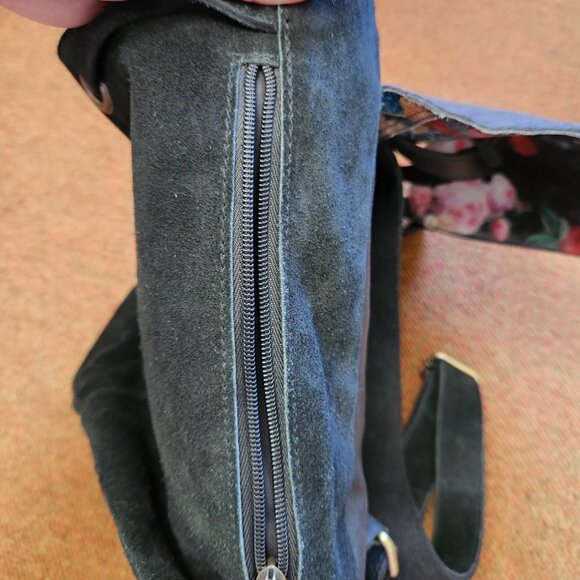 Vintage Victorian Trading Co Floral Leather Backpack - Picture 5 of 9